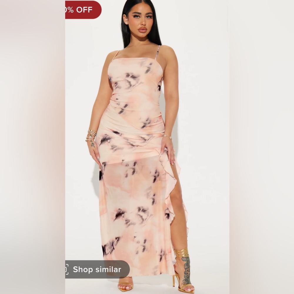 New Andrea mesh maxi dress